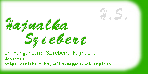 hajnalka sziebert business card